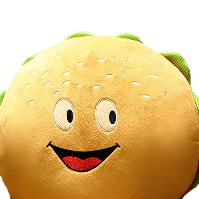 Hamburger Throw Pillow Multi Purpose Plush and PP Cotton Back Pillow for Valentine's Day Birthday Gift Toy Type 3 30cm/11.8in