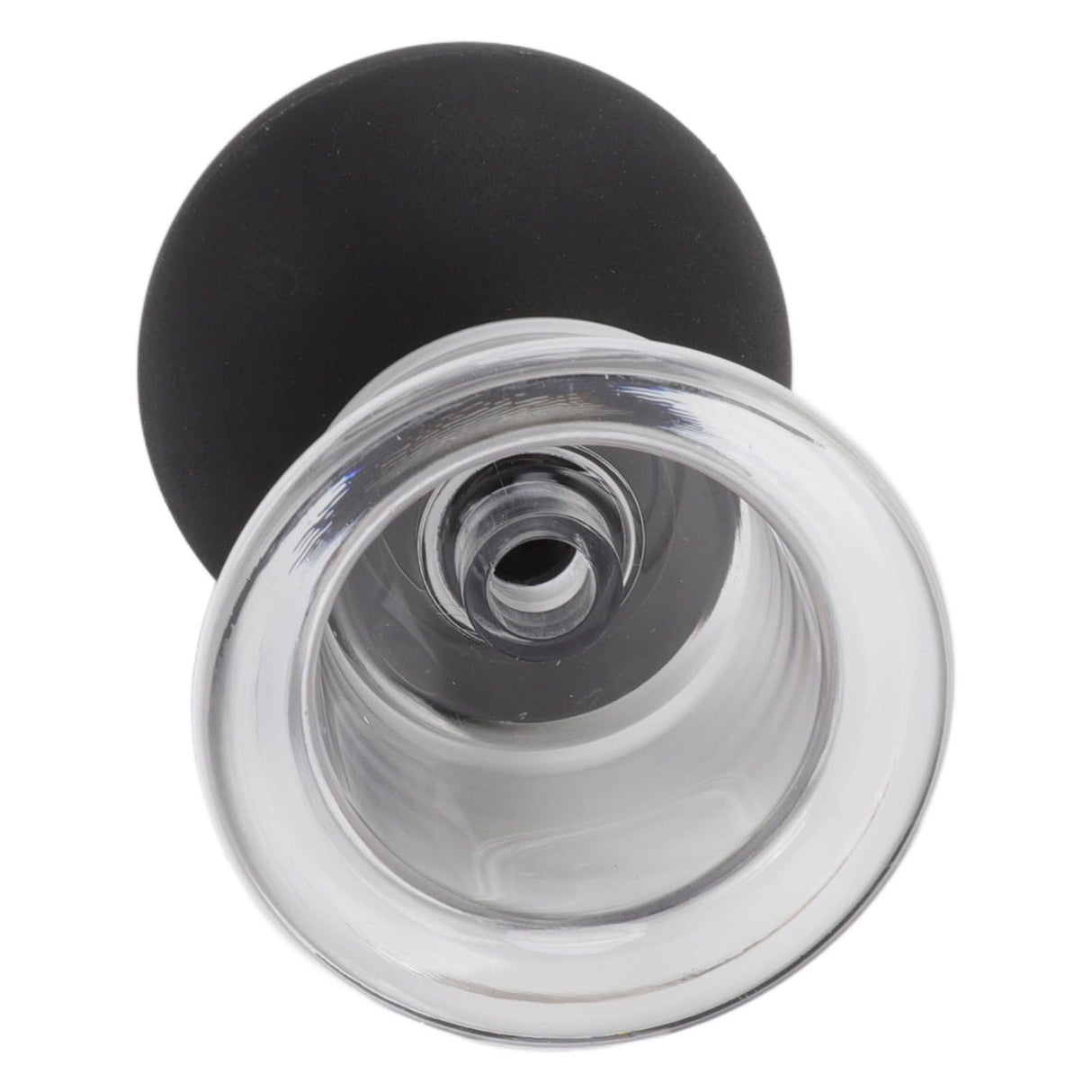 4Pcs Glass Cupping Set Black Silicone Ball Massage Vacuum Suction Cupping for Facial Skin