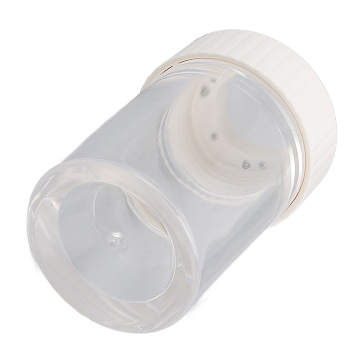 Magnifying Viewing Jar Multifunction Waterproof Magnifying Glass Storage Jar with LED Light for Home Travel White