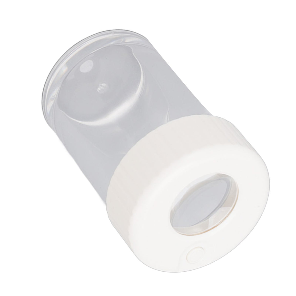 Magnifying Viewing Jar Multifunction Waterproof Magnifying Glass Storage Jar with LED Light for Home Travel White