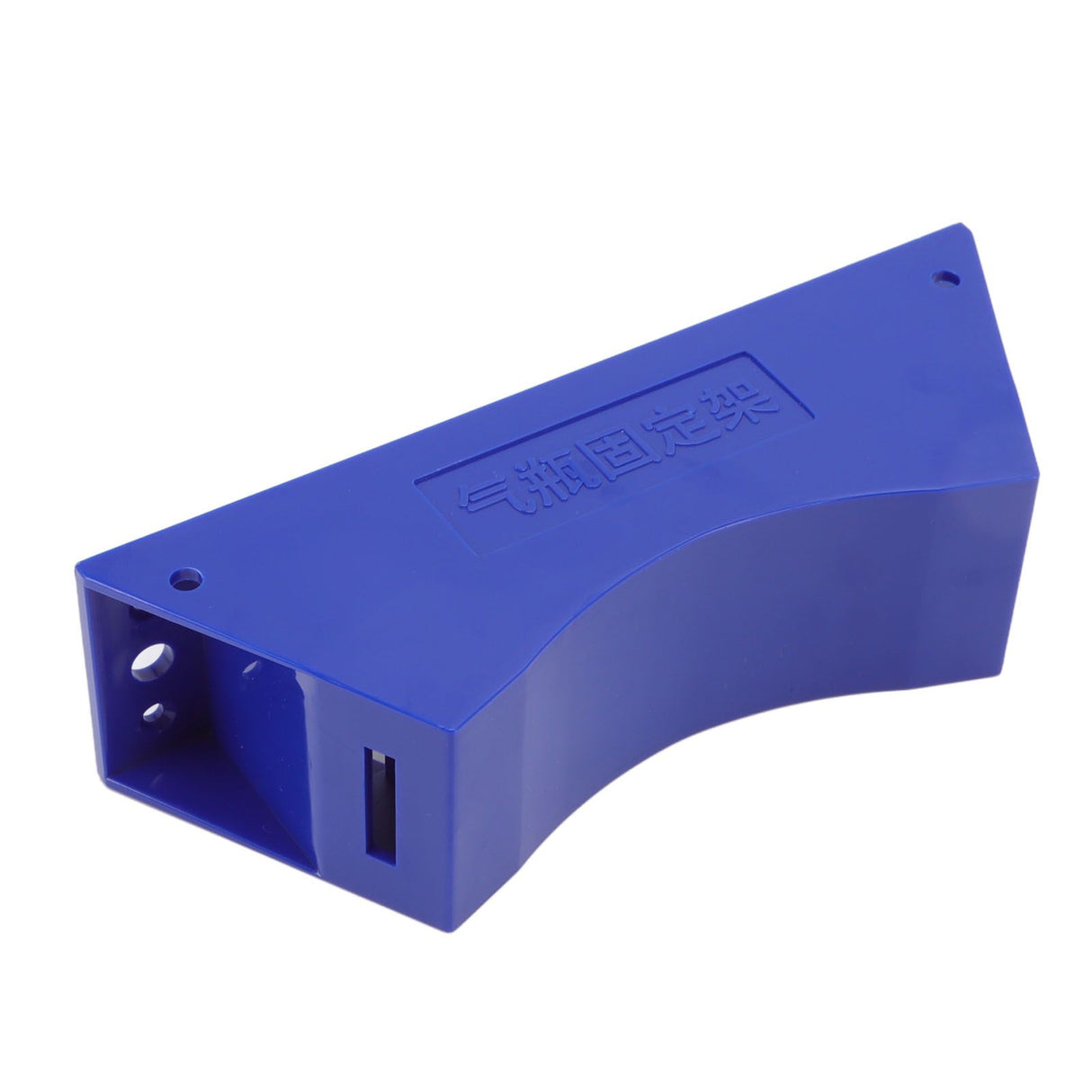 Gas Cylinder Holder Plastic Cylinder Wall Mounted Fixed Bracket with Expansion Screw Safety Strap Blue