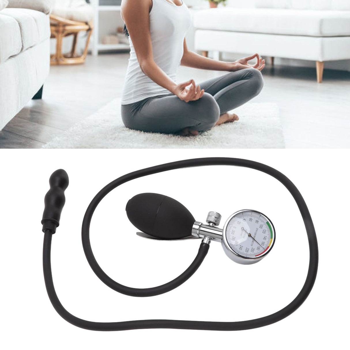 Vagina Ball Pressure Gauge Inflatable Anal Plug Vagina Relaxation Pressure Gauge for Women