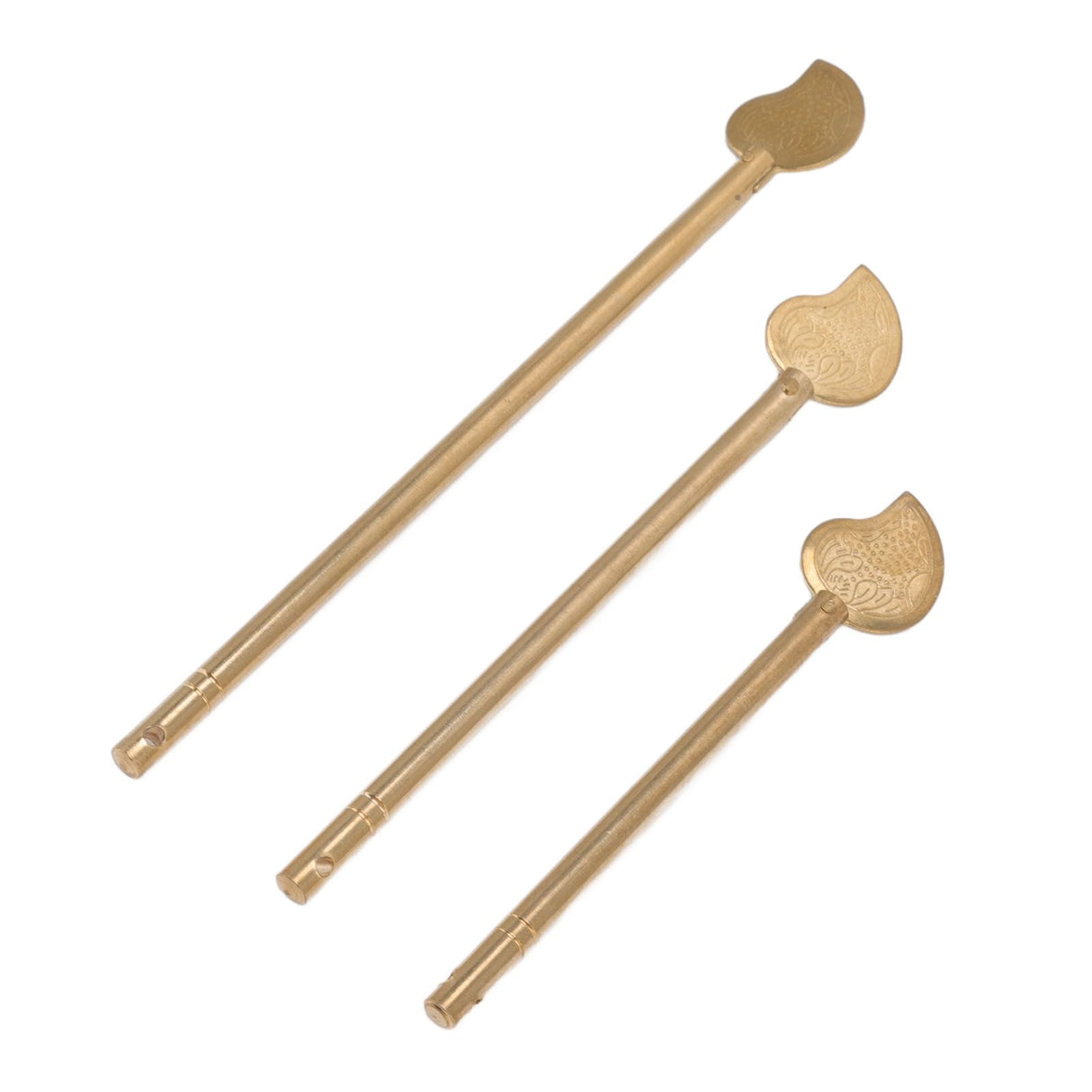 3PCS Cabinet Key Latch Leaf Shaped Cabinet Locking Pin Brass Chinese Latch Bolt for Home Furniture
