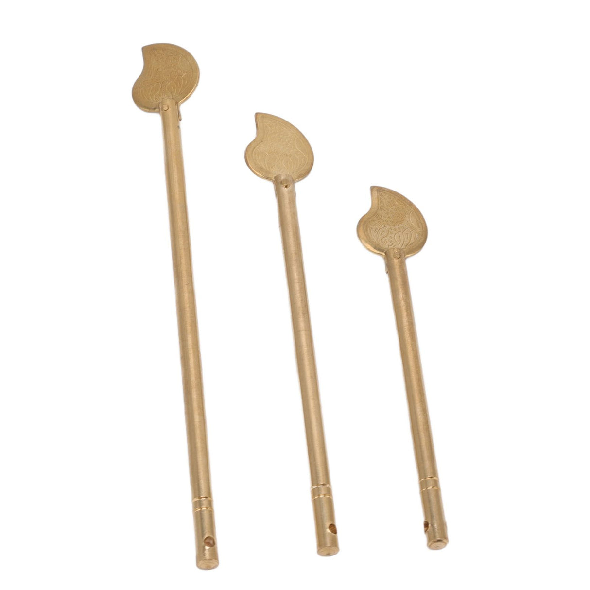 3PCS Cabinet Key Latch Leaf Shaped Cabinet Locking Pin Brass Chinese Latch Bolt for Home Furniture