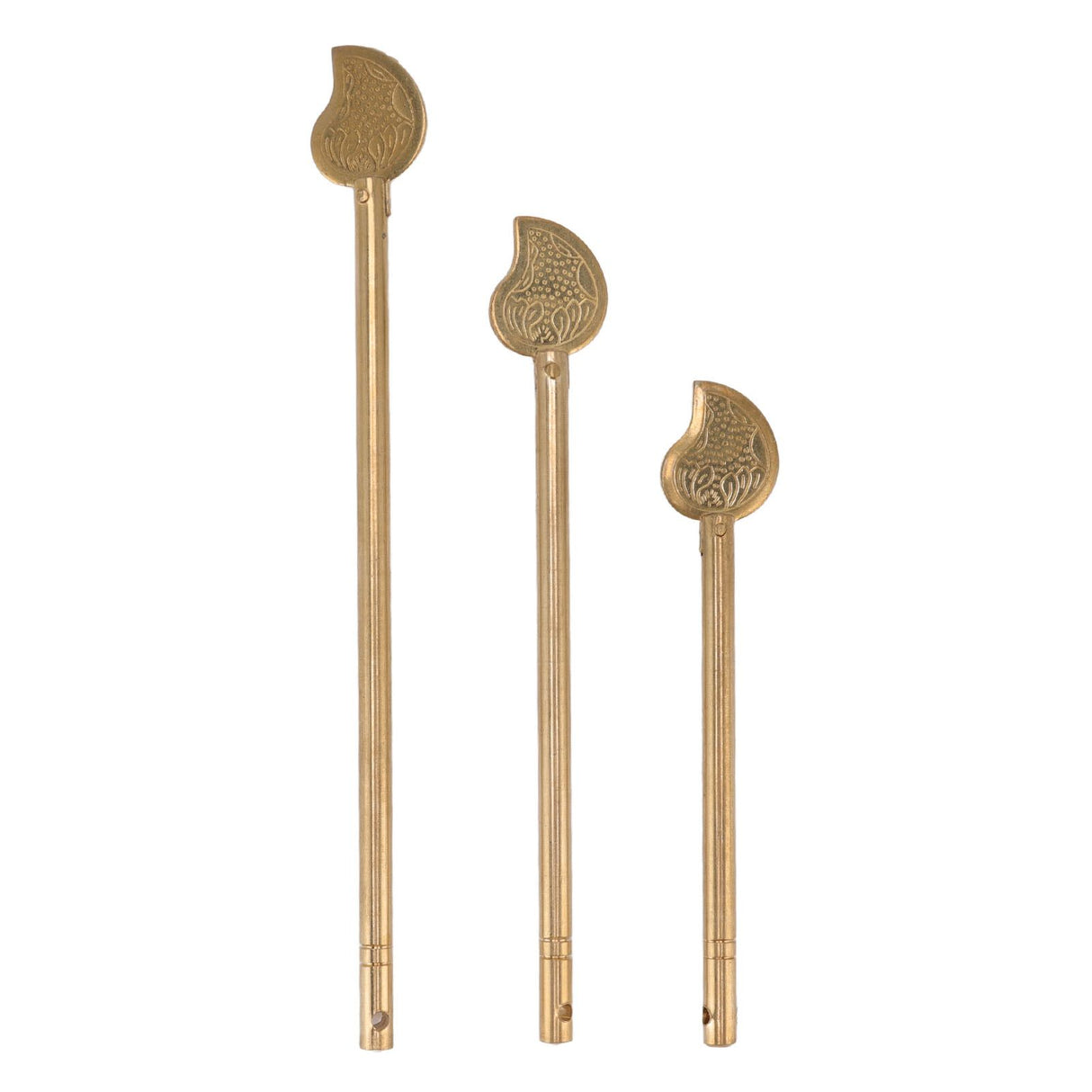 3PCS Cabinet Key Latch Leaf Shaped Cabinet Locking Pin Brass Chinese Latch Bolt for Home Furniture