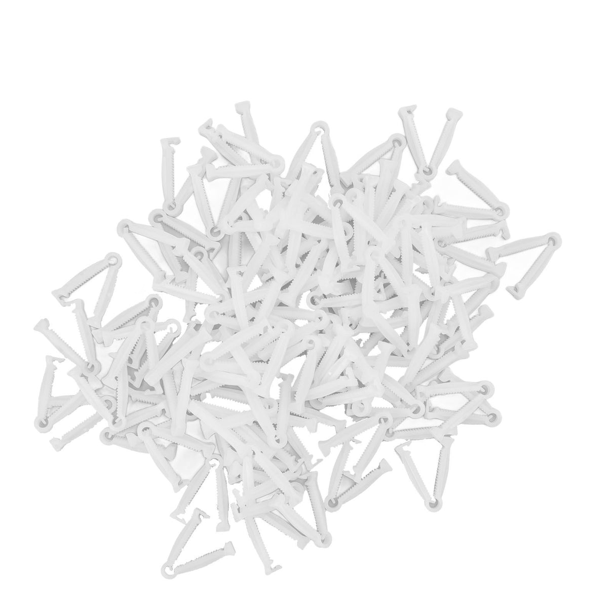 100pcs Pig Umbilical Cord Clamps White Plastic Livestock Umbilical Cord Clips for Production with 1 Hemostatic Forcep