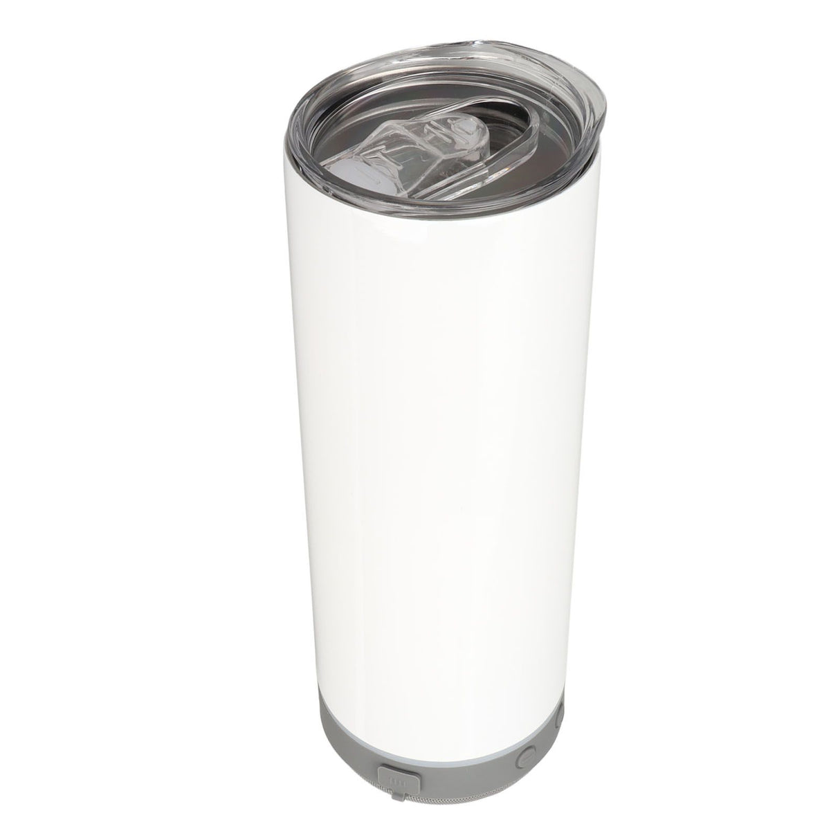 Sublimation Tumblers 20oz Straight Detachable Bluetooth Speaker Tumblers Portable Insulated Music Cup Grey Bottom