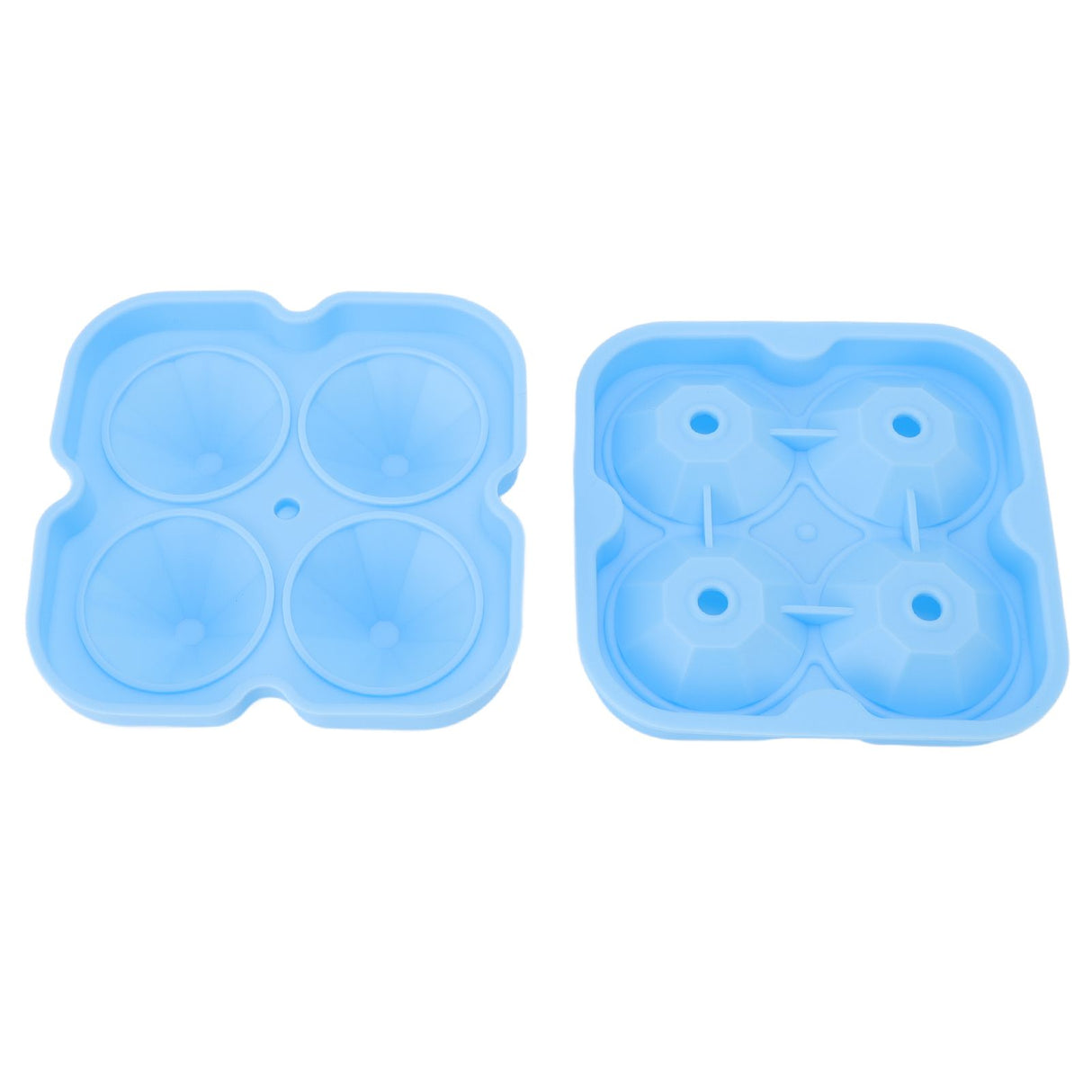 4 Hole Diamond Shaped Ice Cube Mold Silicone Ice Cube Trays for Cake Molds DIY Chocolate Candy Blue