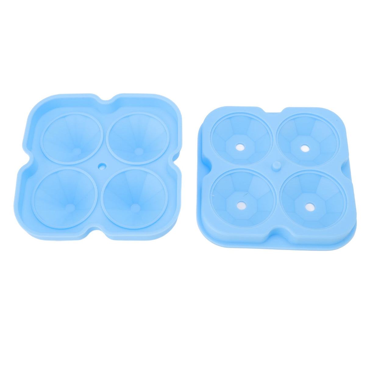 4 Hole Diamond Shaped Ice Cube Mold Silicone Ice Cube Trays for Cake Molds DIY Chocolate Candy Blue