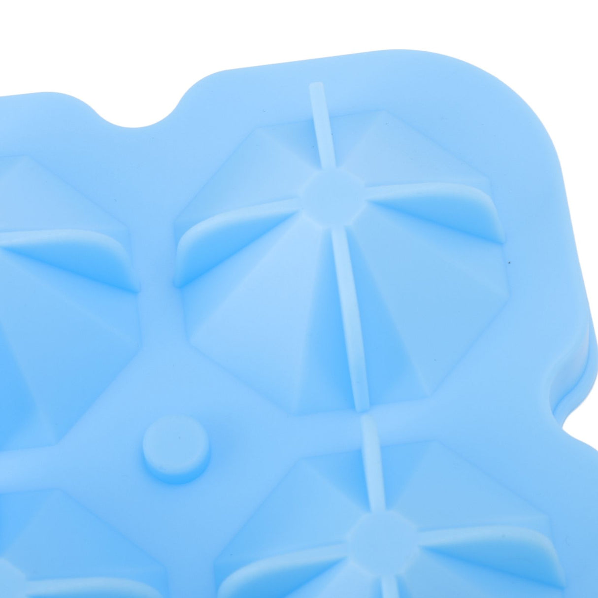 4 Hole Diamond Shaped Ice Cube Mold Silicone Ice Cube Trays for Cake Molds DIY Chocolate Candy Blue