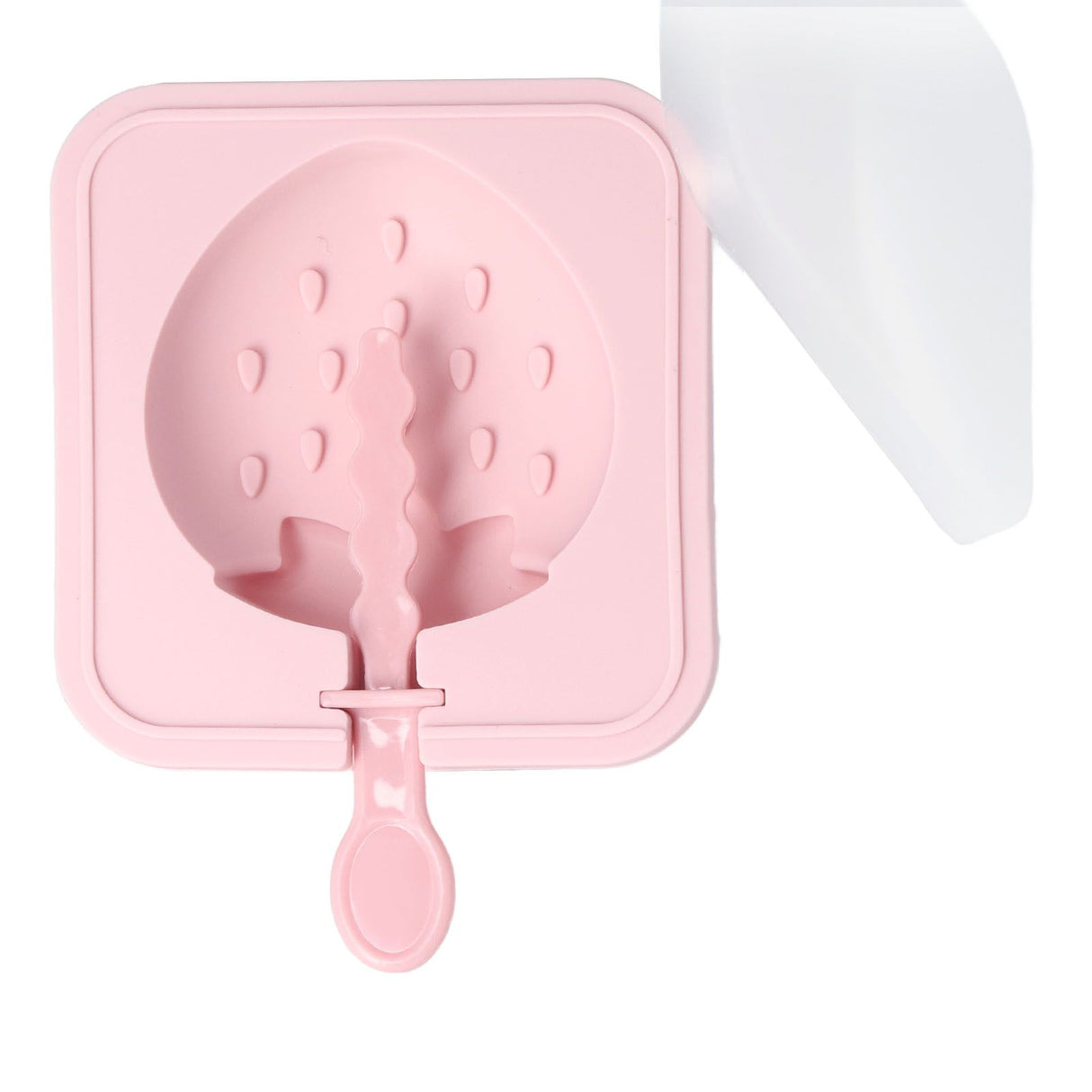 Popsicle Molds Reusable Stackable DIY Silicone Ice Cream Popsicle Cakesickle Molds Kitchen Tools with Lid Stick Strawberry