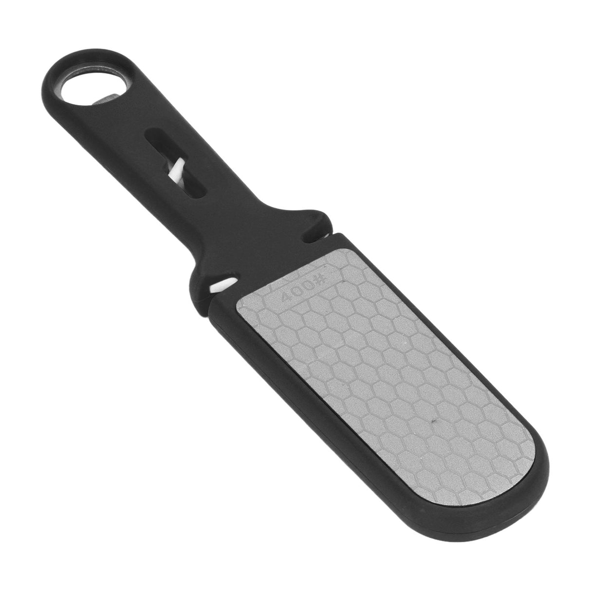 Double Sided Knife Sharpener 6 in 1 Multifunction Portable Knife Sharpening Stone for Kitchen Camping Black