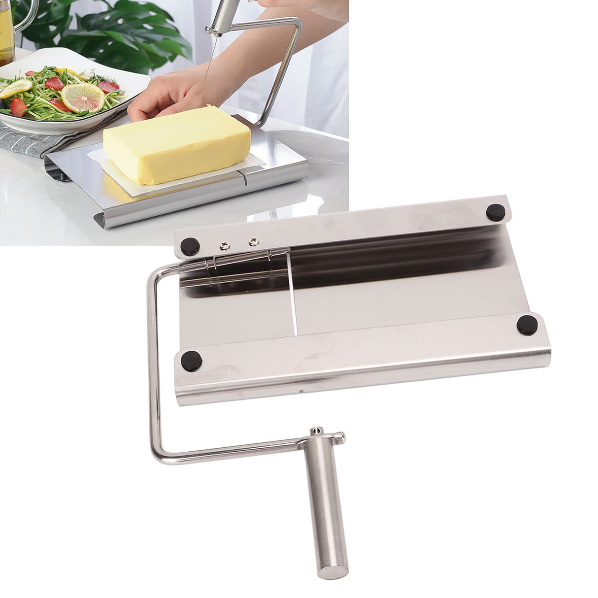 Wire Cheese Cutter Stainless Steel Kitchen Slicing Cutting Baking Tool Knife for Kitchen