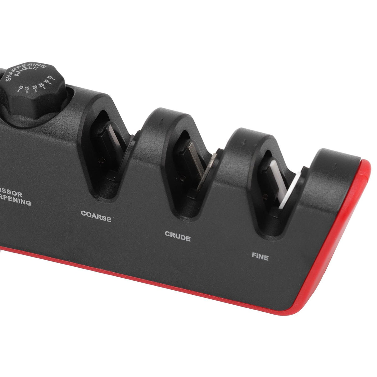 Knife Sharpener Diamond Black Ergonomic Multifunctional Adjustable 3 Stages Kitchen Tool Red