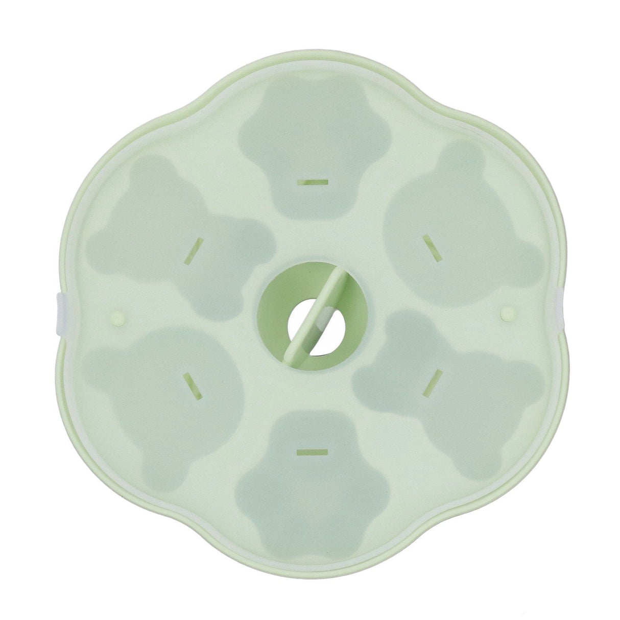 Jelly Mold Silicone Lovely Bear Cat Paw Ice Cube Cake Pudding Kitchen Mould with Lid for Home Kitchen Green
