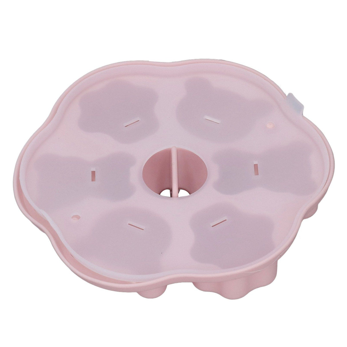 Jelly Mold Silicone Lovely Bear Cat Paw Ice Cube Cake Pudding Kitchen Mould with Lid for Home Kitchen Pink