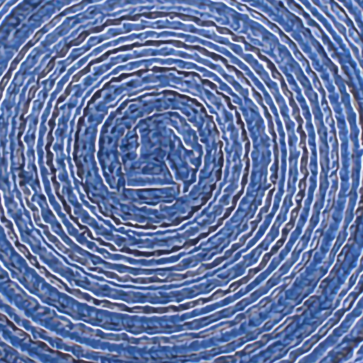 4PCS Round Coaster Set Scalding Heat Insulation Dish Mats Woven Decorative Dining Table Bowl Mat Blue Diameter 36cm / 14.2in
