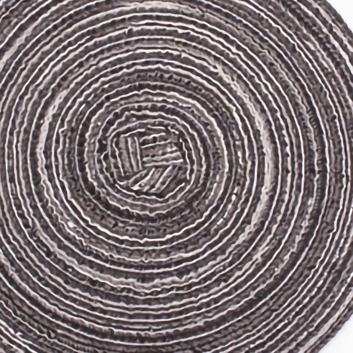 4PCS Round Coaster Set Scalding Heat Insulation Dish Mats Woven Decorative Dining Table Bowl Mat Dark Gray Diameter 30cm / 11.8in