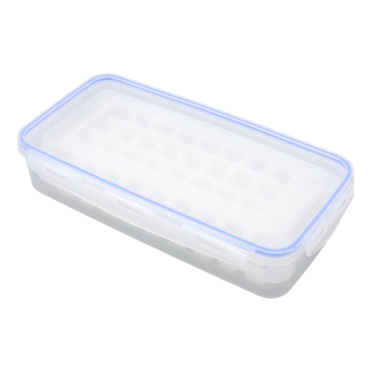 1.7L Large Capacity Ice Maker Household 2 Layer Ice Cube Mold Tray for Making 72 Ice Cubes