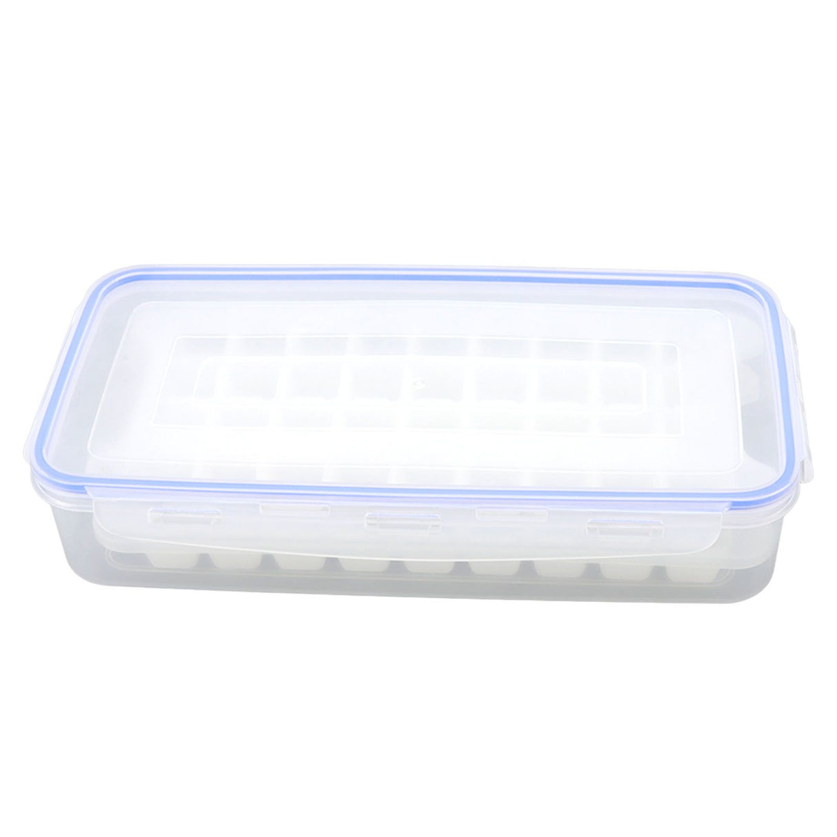 1.7L Large Capacity Ice Maker Household 2 Layer Ice Cube Mold Tray for Making 72 Ice Cubes