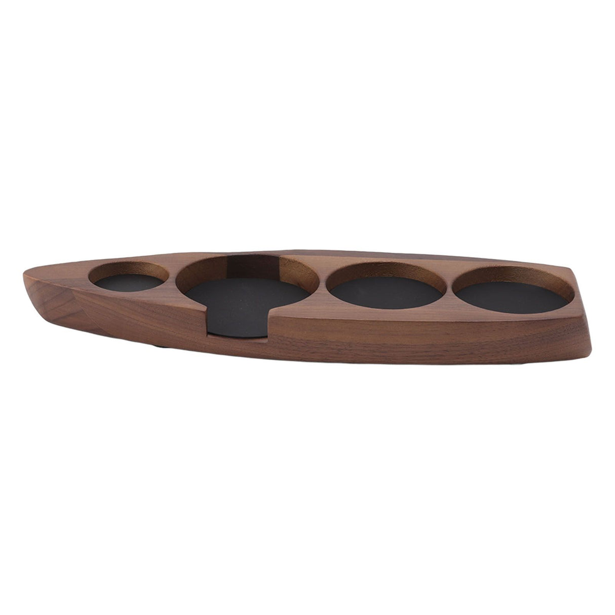 Wooden Coffee Tamper Holder Coffee Tamper Mat Stand Coffee Maker Support Storage Base Walnut Small for 51mm/2.0in 53mm/2.1in