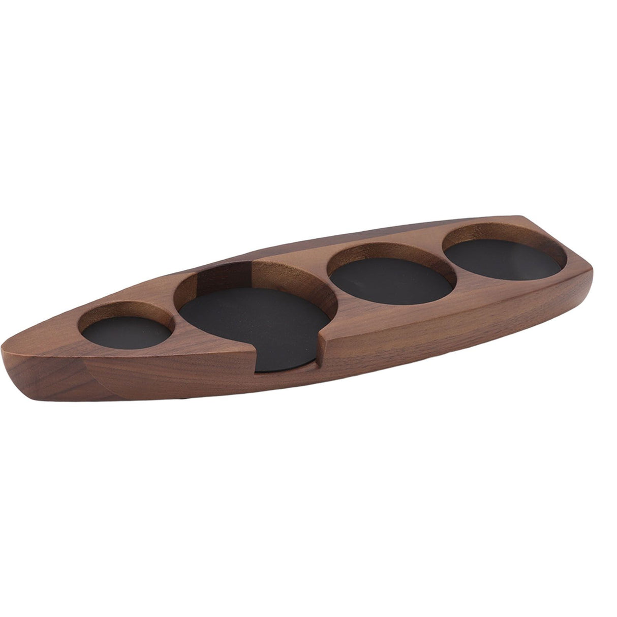 Wooden Coffee Tamper Holder Coffee Tamper Mat Stand Coffee Maker Support Storage Base Walnut Small for 51mm/2.0in 53mm/2.1in