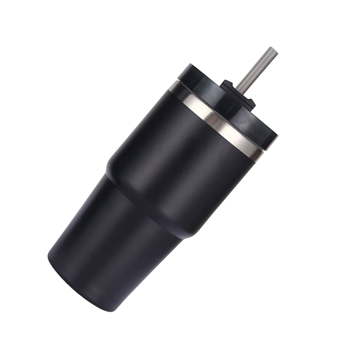 Stainless Steel Vacuum Insulated Tumbler with Straw Polished Glossy Keeps Hot Cold Car Vacuum Insulated Cup Black 20oz