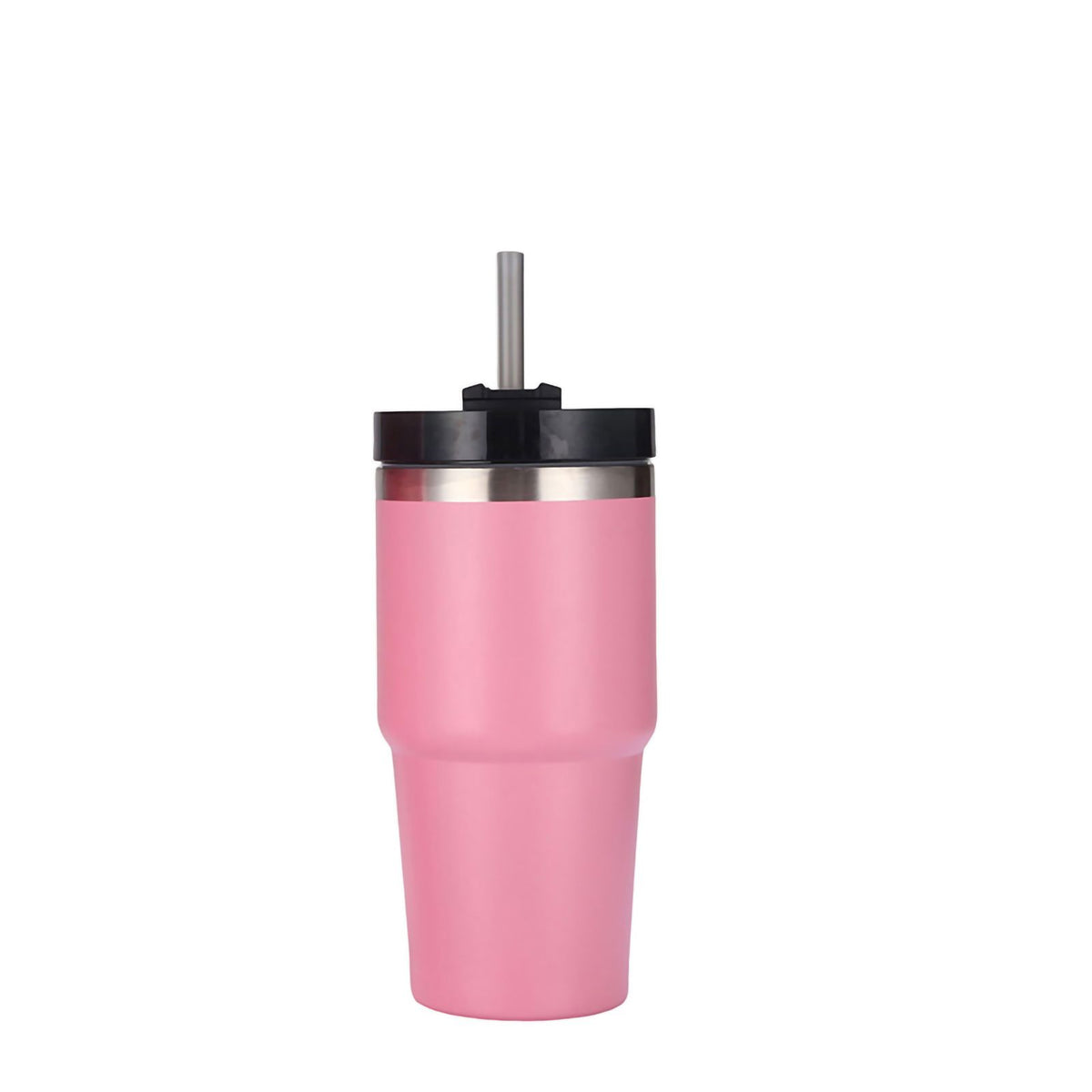 Stainless Steel Vacuum Insulated Tumbler with Straw Polished Glossy Keeps Hot Cold Car Vacuum Insulated Cup Pink 20oz