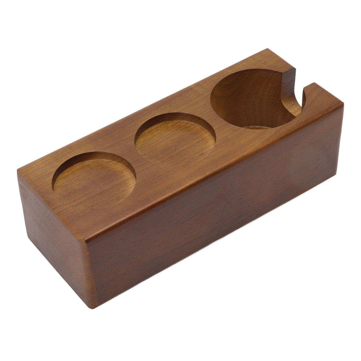 Coffee Filter Tamper Holder Beech Environmental Protection Coffee Tamper Station Base for Home Bar Cafe Brown