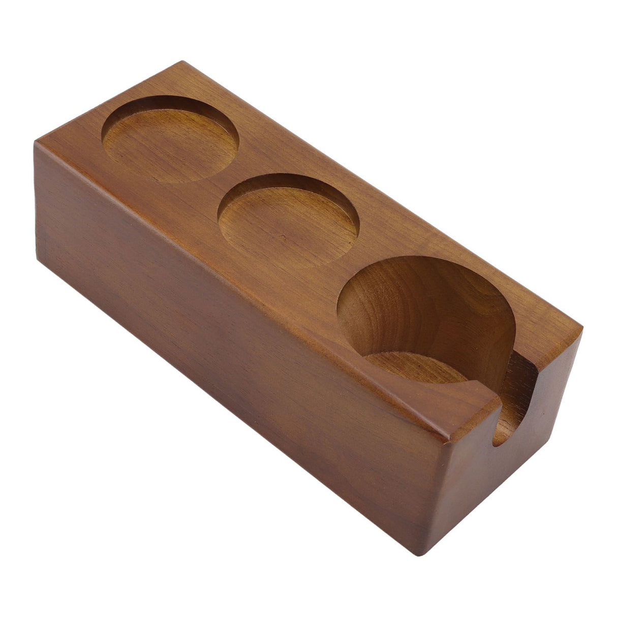 Coffee Filter Tamper Holder Beech Environmental Protection Coffee Tamper Station Base for Home Bar Cafe Brown