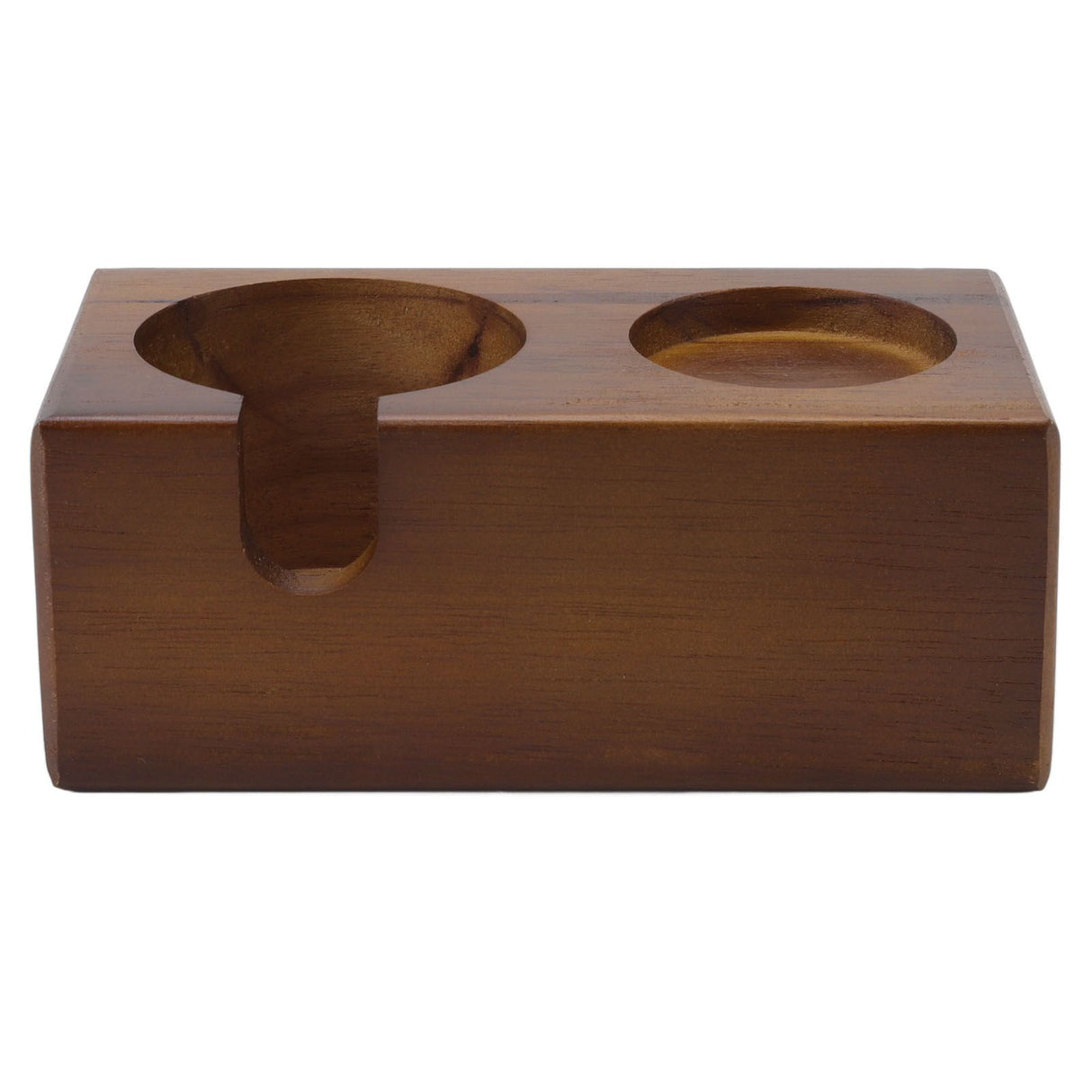 Wooden Coffee Protafilter Stand Holder Coffee Tamper Holder Stand Tamping Station Brown