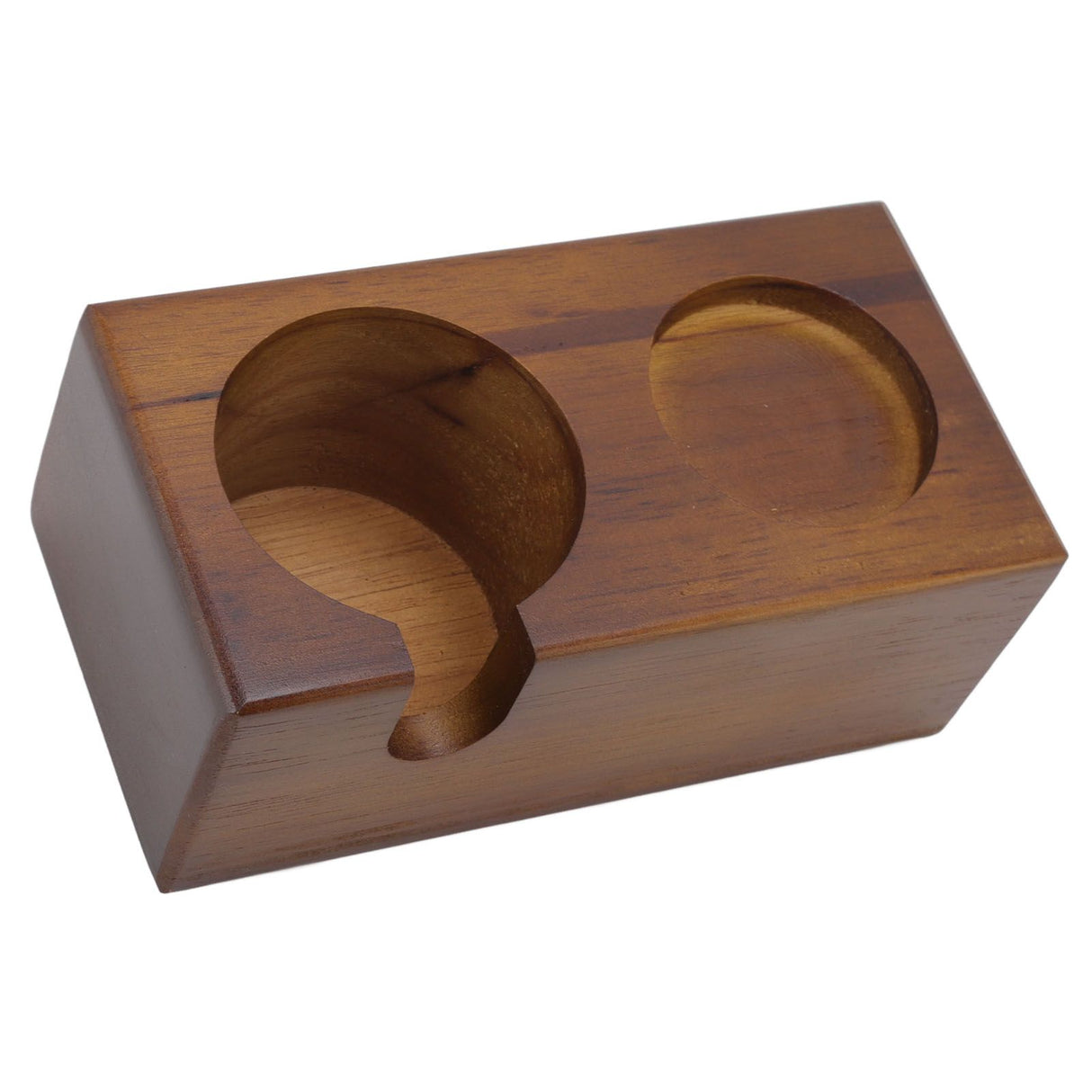 Wooden Coffee Protafilter Stand Holder Coffee Tamper Holder Stand Tamping Station Brown