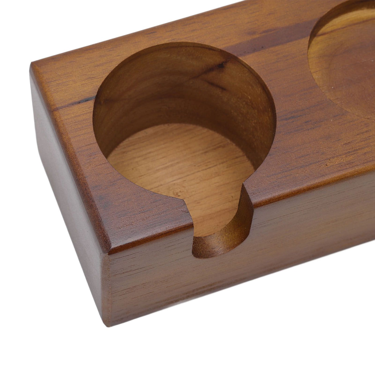 Wooden Coffee Protafilter Stand Holder Coffee Tamper Holder Stand Tamping Station Brown