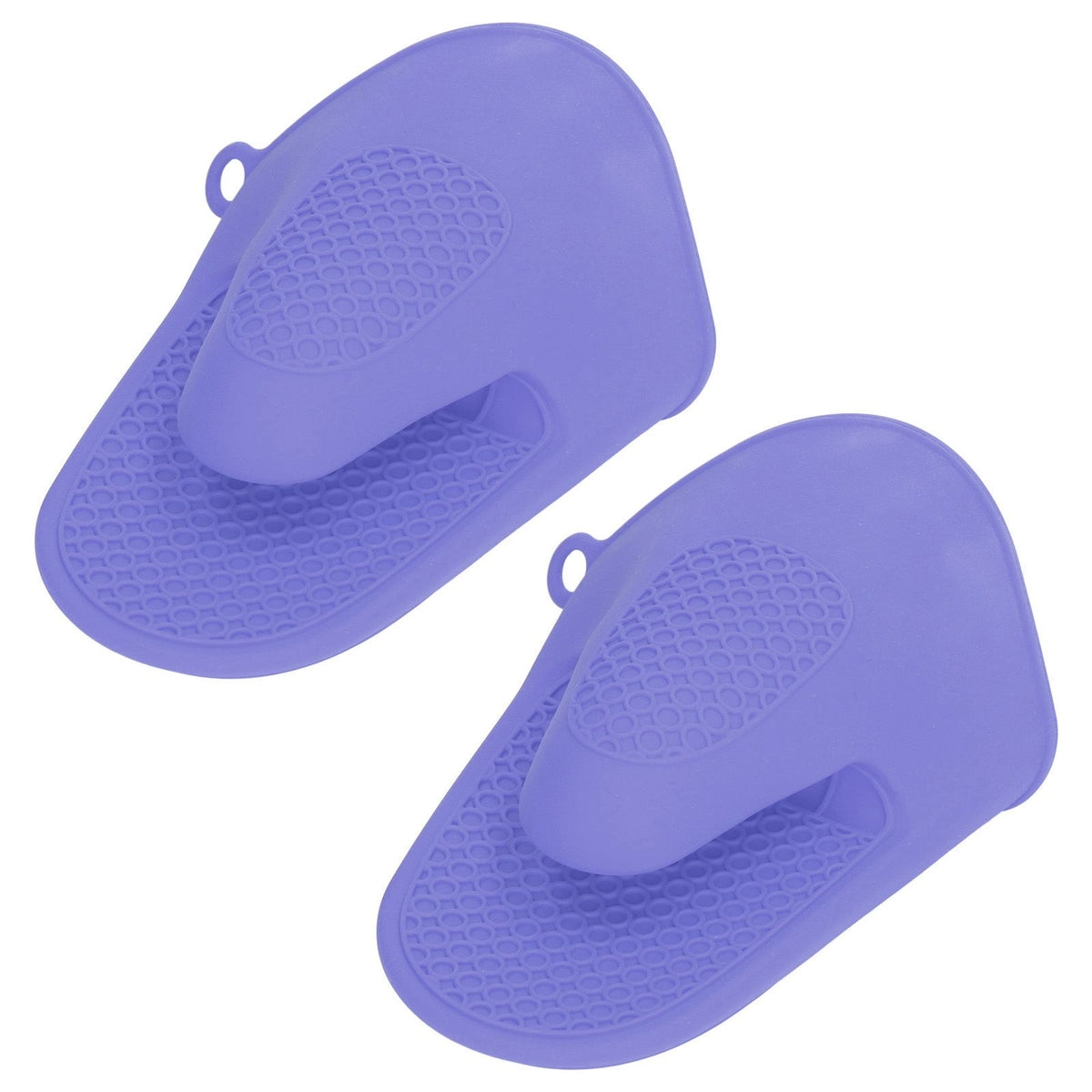 2pcs Oven Mitts Mini Silicone Thickened Anti Scalding Cooking Pinch Mitts for Kitchen Purple