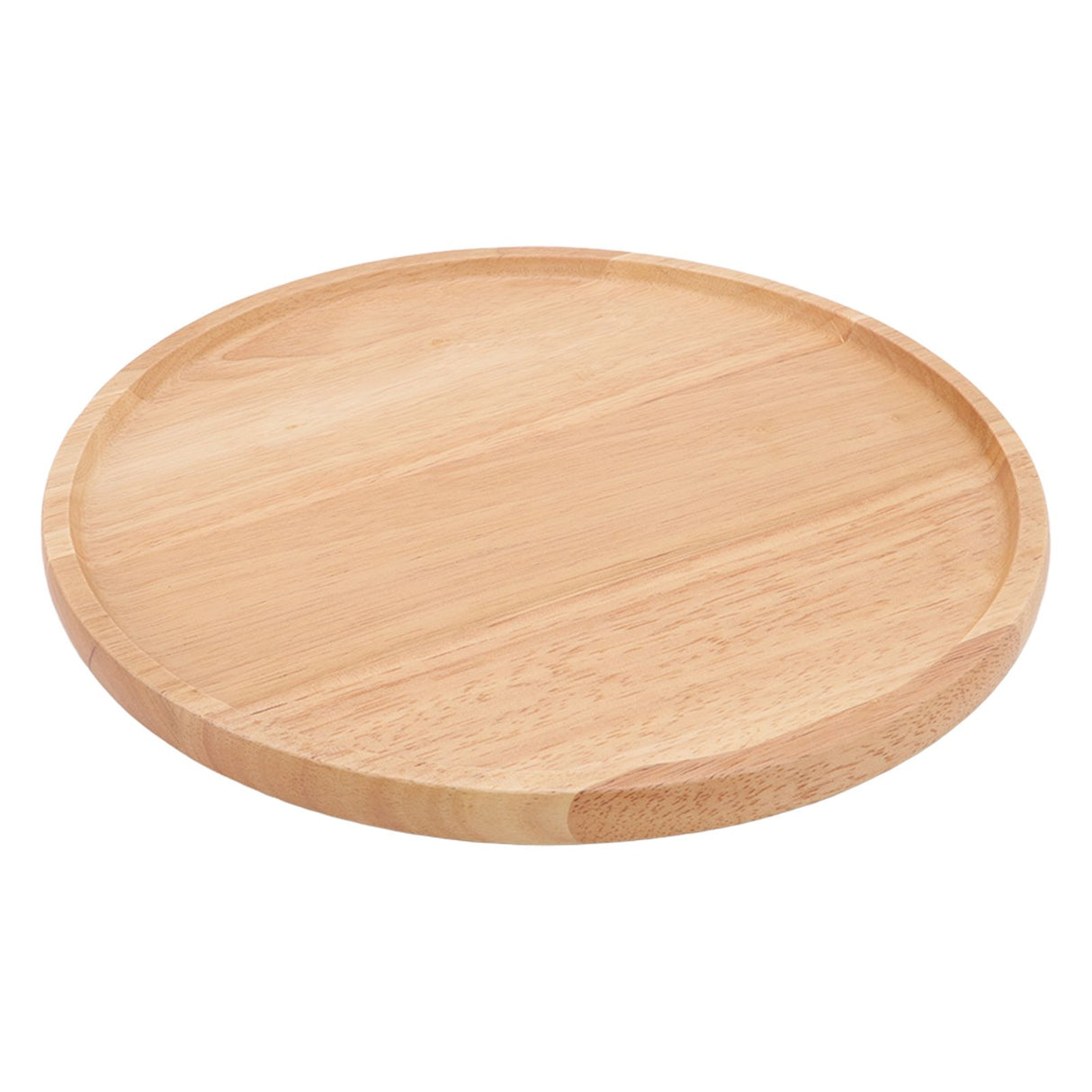 Round Pizza Tray Thick and Sturdy Rubber Wood Fruit Cutting Board for Kitchen Baking Tools