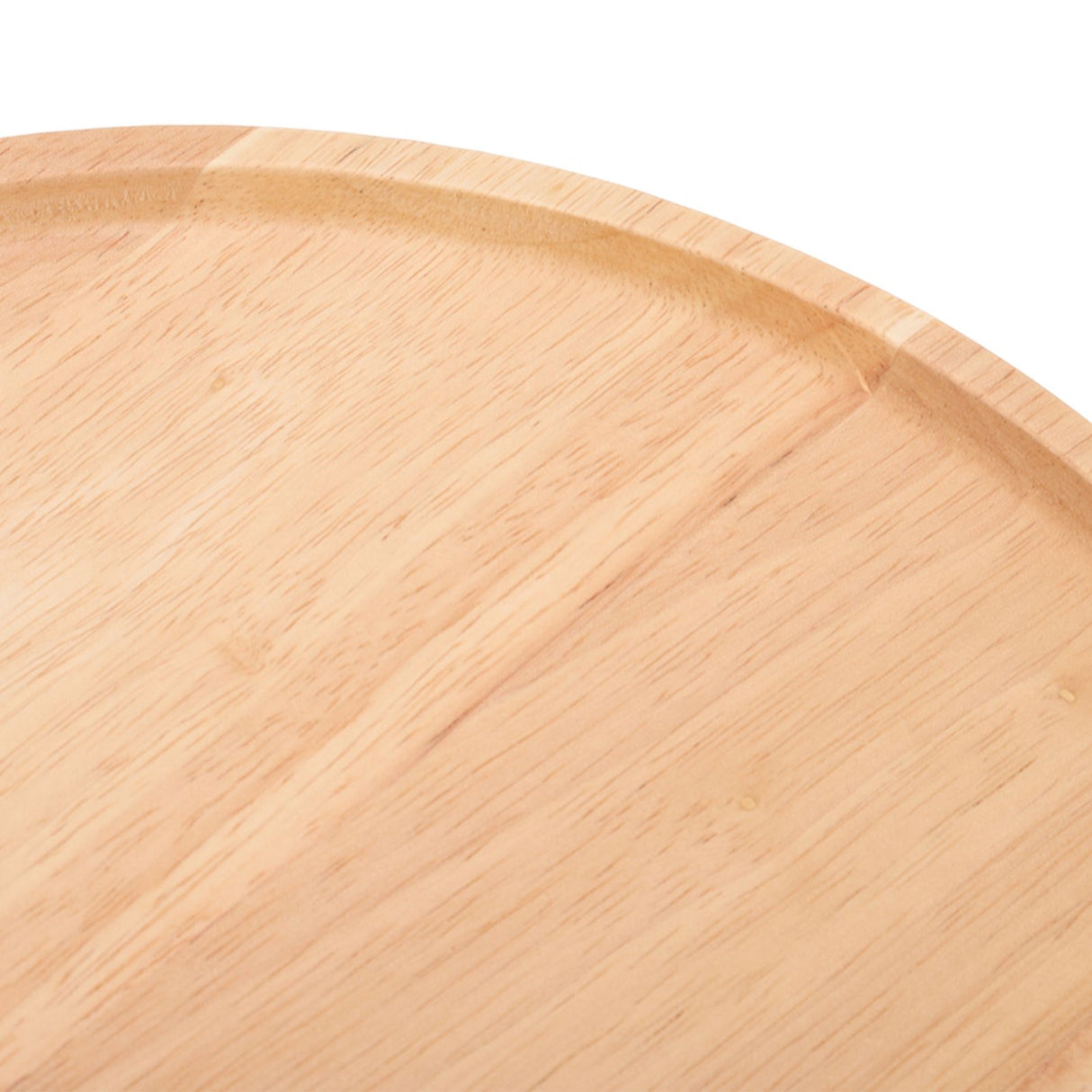 Round Pizza Tray Thick and Sturdy Rubber Wood Fruit Cutting Board for Kitchen Baking Tools
