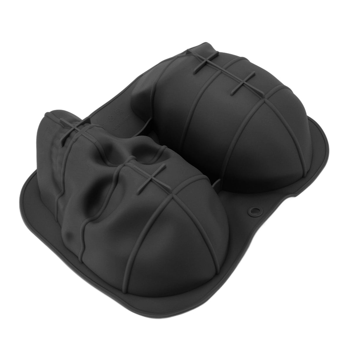 Skull Head Baking Mold Soft Silicone Halloween Skeleton Head Cake Mold for Cake Biscuit Chocolate Candy Ice Black