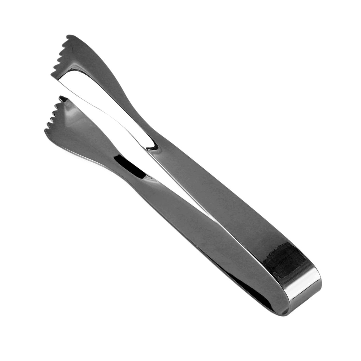 Ice Tongs Food Grade Thicken Stainless Steel Prevents Slipping Sugar Food Tweezers for Home Kitchen Bar Black Plated