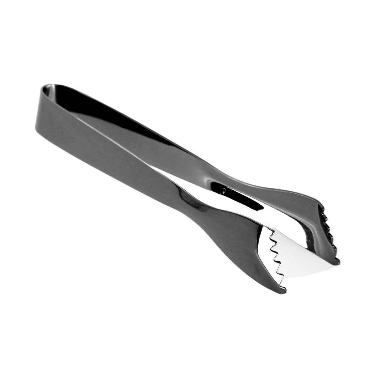 Ice Tongs Food Grade Thicken Stainless Steel Prevents Slipping Sugar Food Tweezers for Home Kitchen Bar Black Plated