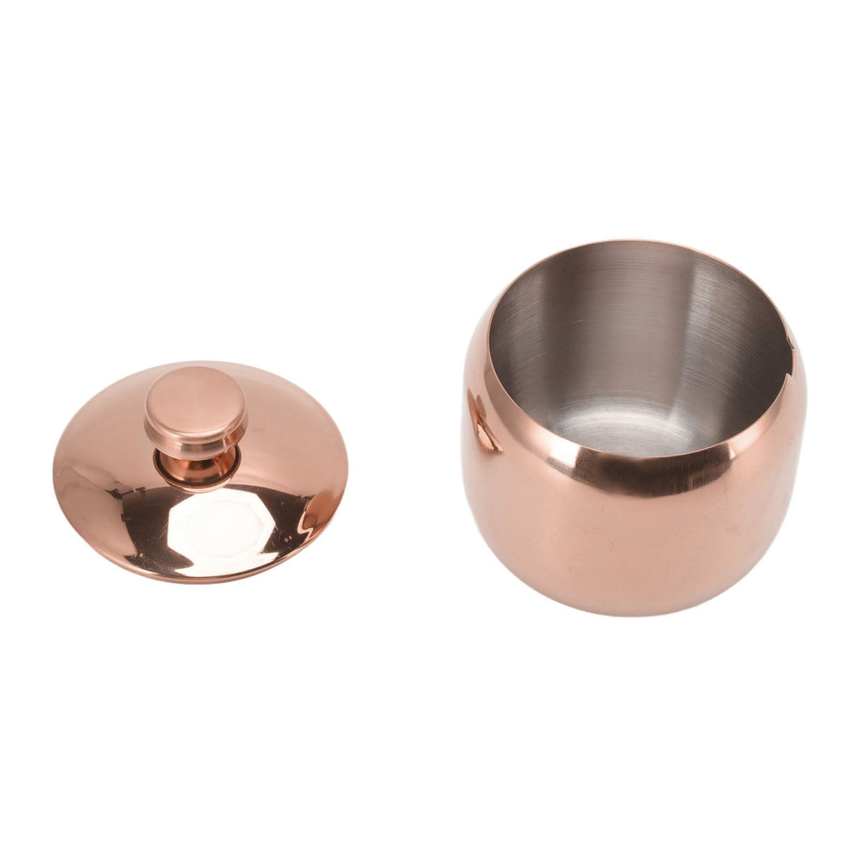 Stainless Steel Gold Seasoning Condiment Pot Spice Salt Sugar Pepper Container Jar Storage Organizer with Lid Rose Gold