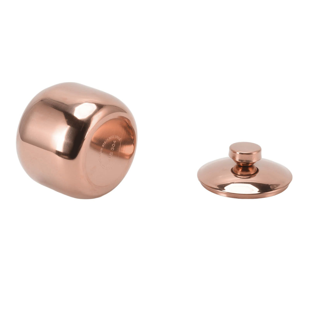 Stainless Steel Gold Seasoning Condiment Pot Spice Salt Sugar Pepper Container Jar Storage Organizer with Lid Rose Gold