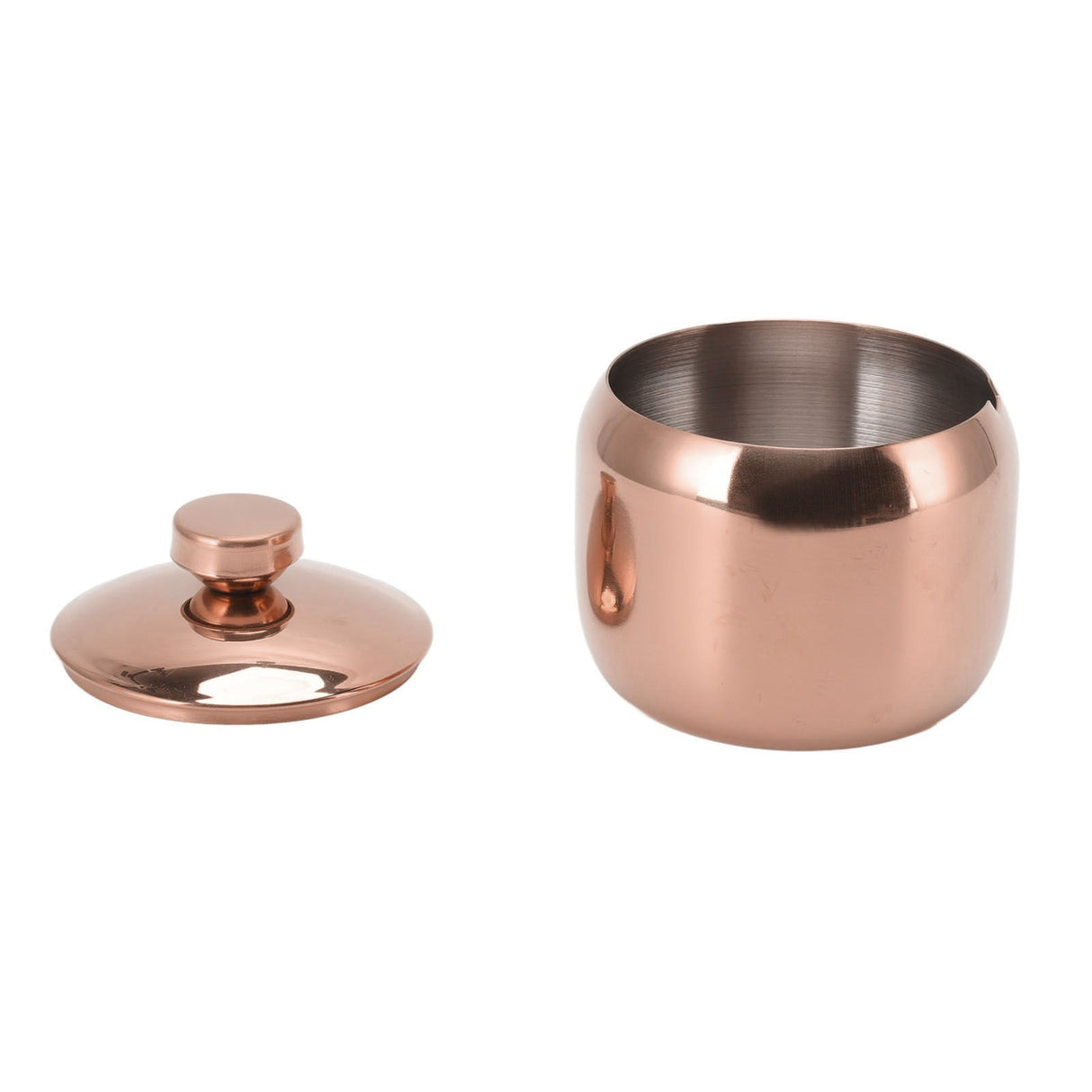 Stainless Steel Gold Seasoning Condiment Pot Spice Salt Sugar Pepper Container Jar Storage Organizer with Lid Rose Gold