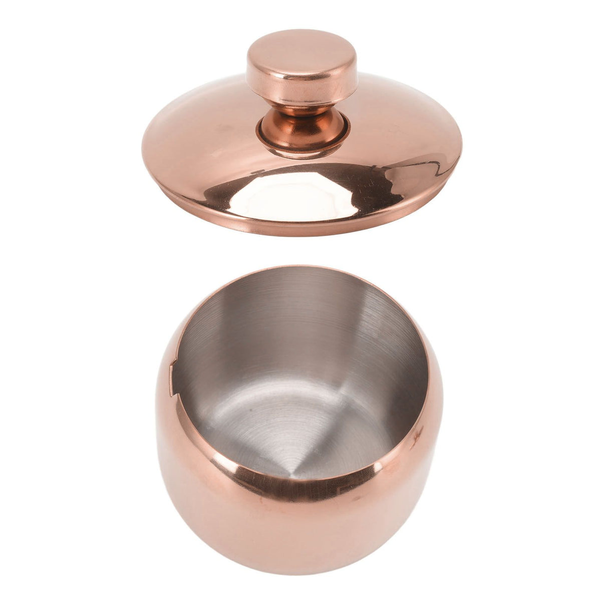Stainless Steel Gold Seasoning Condiment Pot Spice Salt Sugar Pepper Container Jar Storage Organizer with Lid Rose Gold