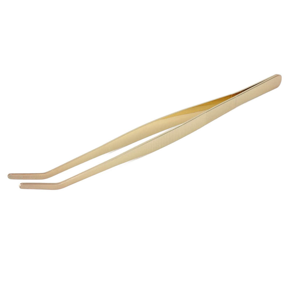 Bar Bent Tip Tweezers Stainless Steel Thicken Kitchen Culinary Tweezer Tongs for Sugar Cubes Ice Cubes Lemon Slices