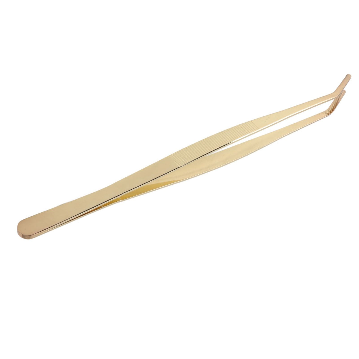 Bar Bent Tip Tweezers Stainless Steel Thicken Kitchen Culinary Tweezer Tongs for Sugar Cubes Ice Cubes Lemon Slices