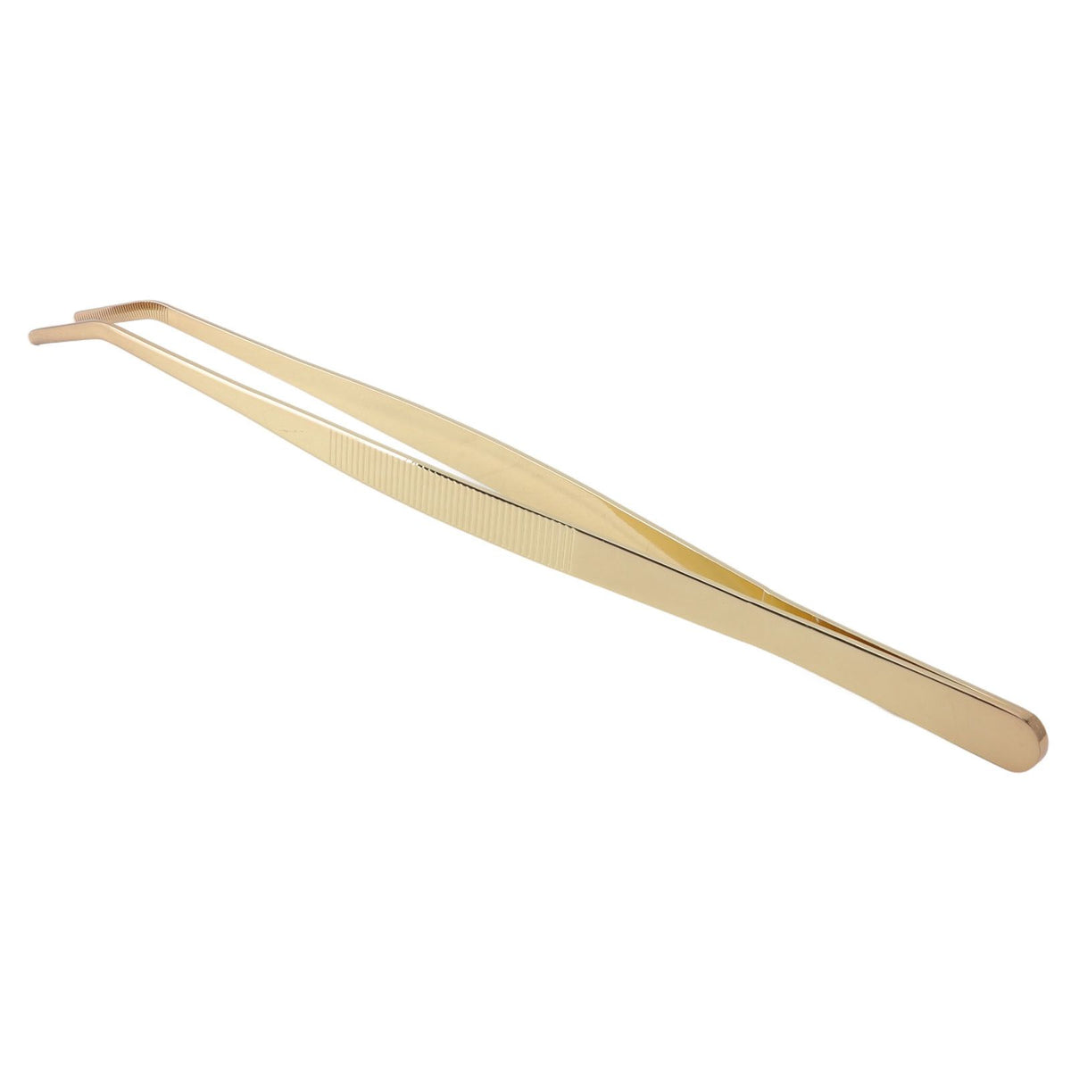 Bar Bent Tip Tweezers Stainless Steel Thicken Kitchen Culinary Tweezer Tongs for Sugar Cubes Ice Cubes Lemon Slices