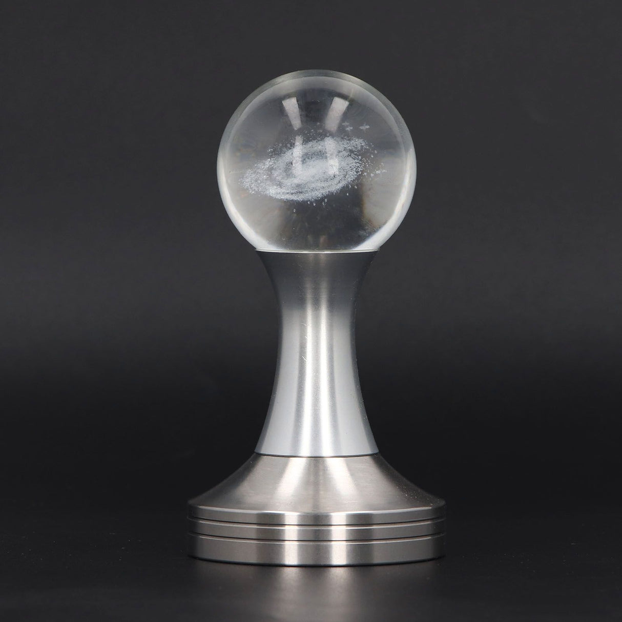 Coffee Tamper Food Grade Stainless Steel Crystal Ball Coffee Powder Hammer for Kitchen Shop Silver Pillar 51mm/2in