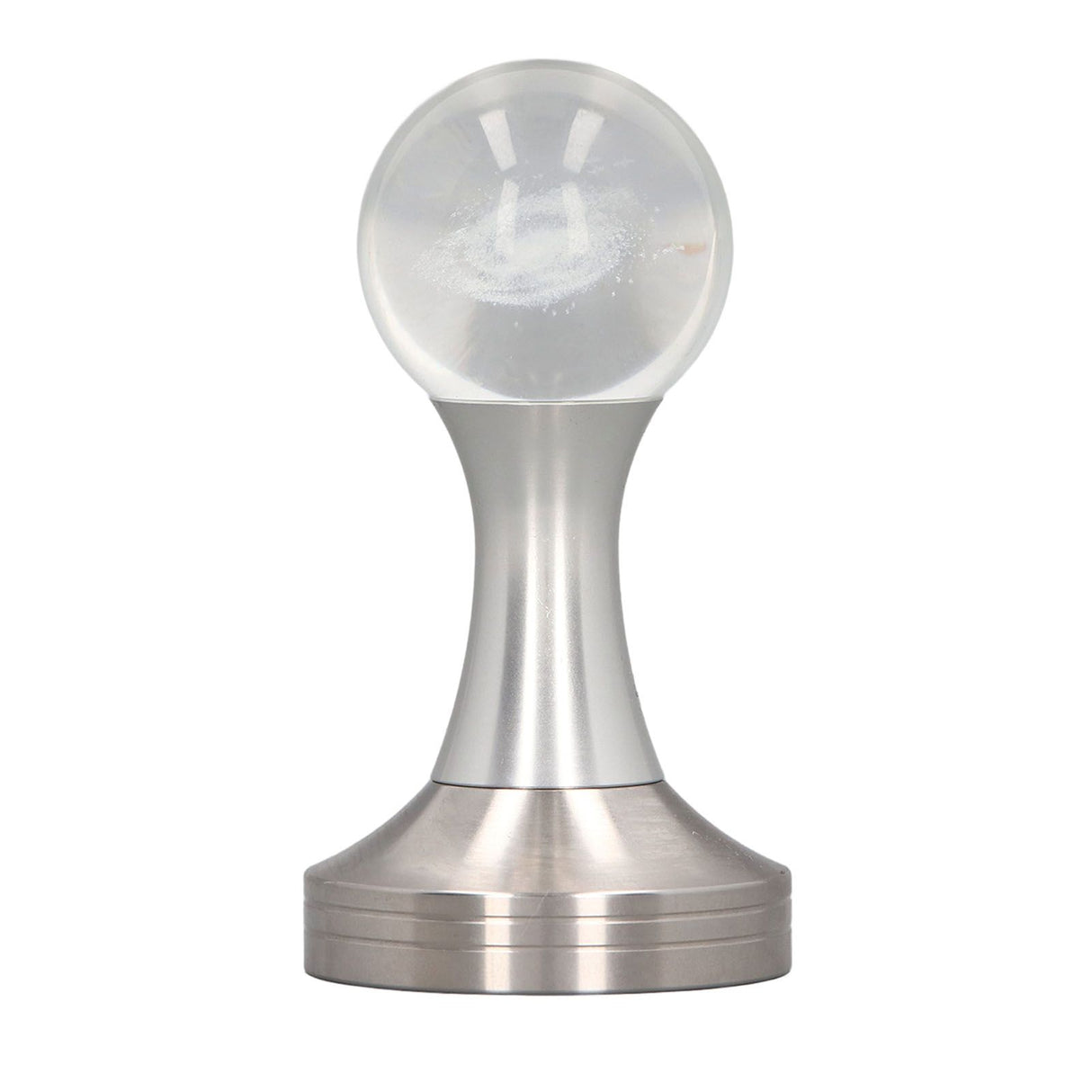 Coffee Tamper Food Grade Stainless Steel Crystal Ball Coffee Powder Hammer for Kitchen Shop Silver Pillar 53mm/2.1in