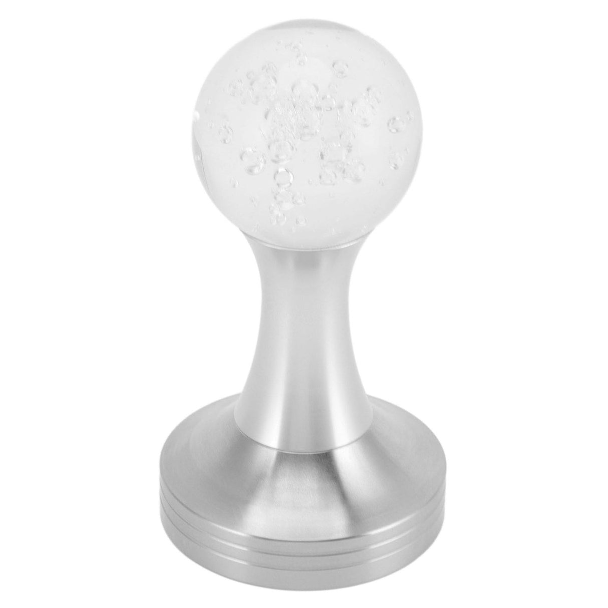 Crystal Ball Coffee Powder Tamper Stainless Steel Base Coffee Press Hammer for Kitchen Cafe Silver Pillar 53mm / 2.1in