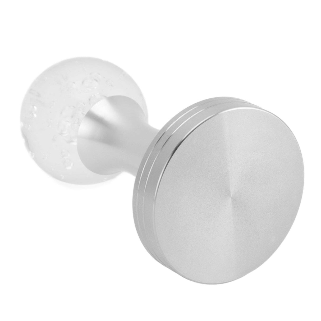 Crystal Ball Coffee Powder Tamper Stainless Steel Base Coffee Press Hammer for Kitchen Cafe Silver Pillar 58mm / 2.3in